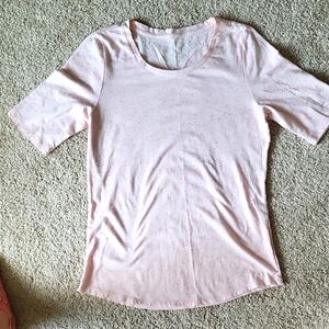 Speckled Elbow Sleeve Top